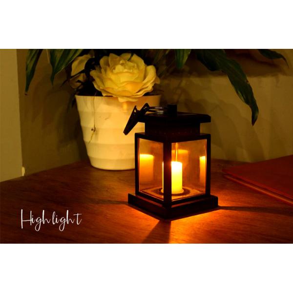 ABS Material Solar Residential Street Lamp for Retro Atmosphere Landscape Decoration