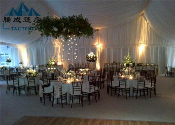 Flexible Steel Stretch Pole Tents For Outdoor Events , Wind Proof Party Wedding Tent