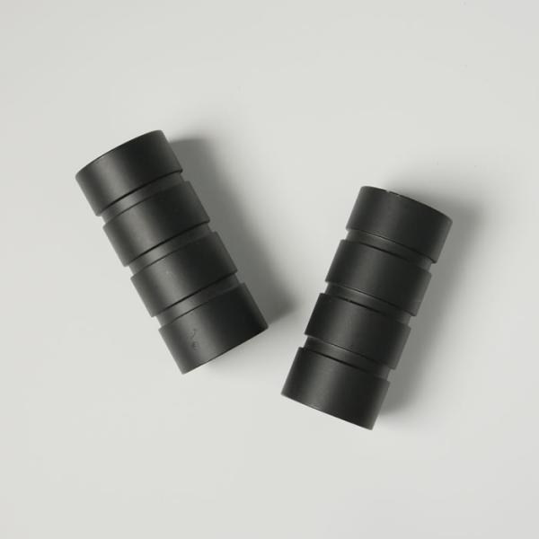 Black Single Type 28mm Square Bay Window Curtain Pole