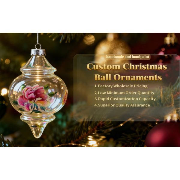 Wholesale Cardinal Bird Hand-Painted Glass Christmas Ball Ornament 3.9