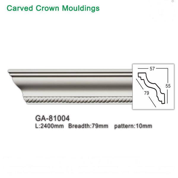 Factory sales home interior decorative pu cornice/ carved crown moulding