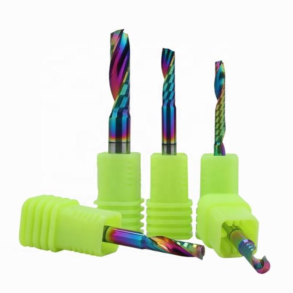 Factory Sales High Quality 3.175/4/6/8mm Carbide Single O Flute Spiral End Mill up Cut Cnc Bit for Wood PVC Acrylic Aluminum