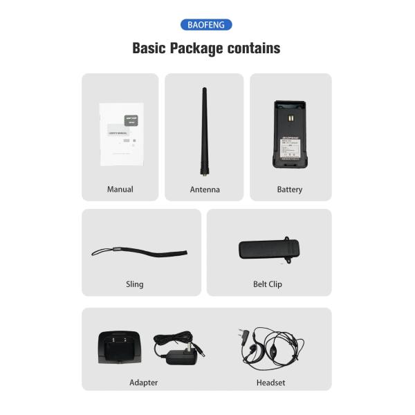 130g Baofeng BF-H7 Dual Frequency Color Portable Transceiver Two-Way Radio