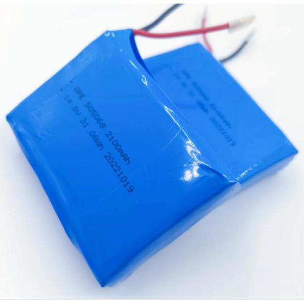 14.8V 2100mAh 4S1P Lithium Polymer Battery Pack for Detector with 500 Cycle Life