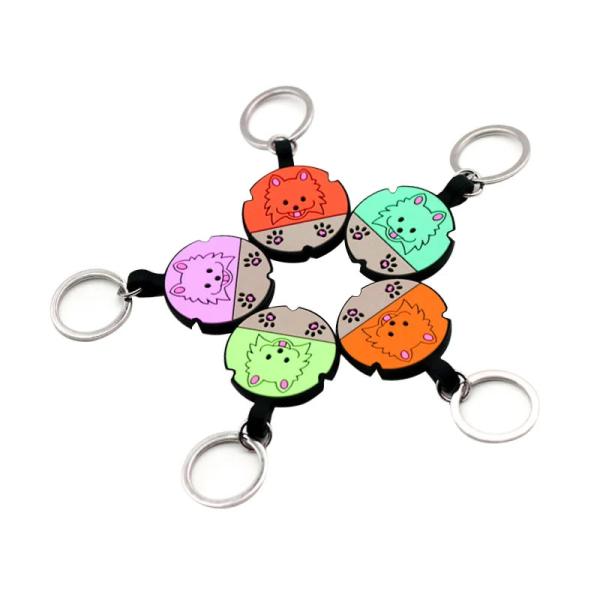 Carinhosas etiquetas 3D de silicone para animais de estimação Etiquetas personalizadas para cães de silicone