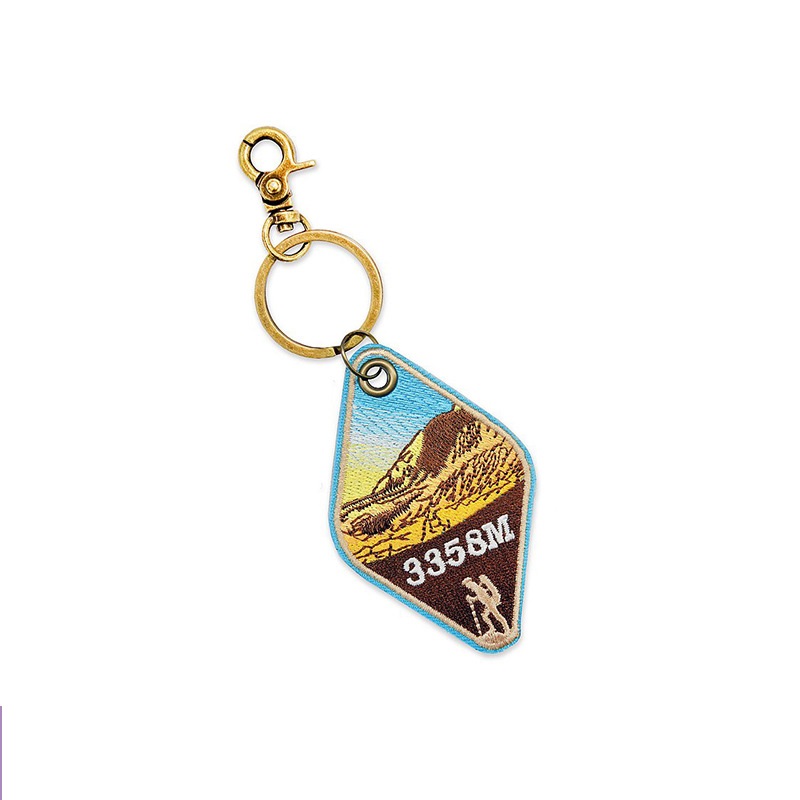 Free Sample Fabric Key Chain Custom Embroidered Aviation Key Chain Embroidery Keychain