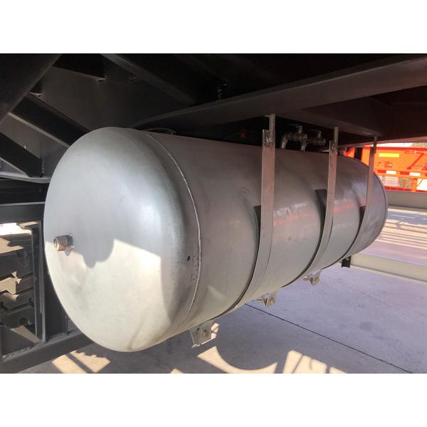 Cereal Transport 60T Flatbed Trailer Train with Mechanical Suspension and Tarpaulin