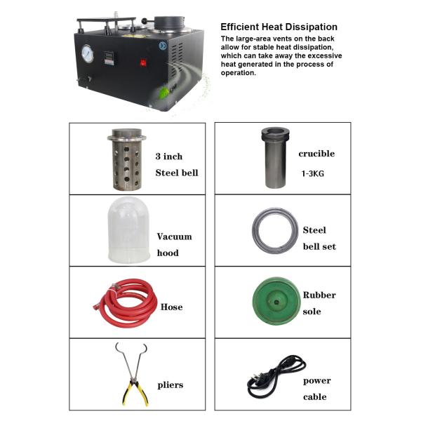 1400W Jewelry Melting Furnace Metal Jewelry Vacuum Casting Machine