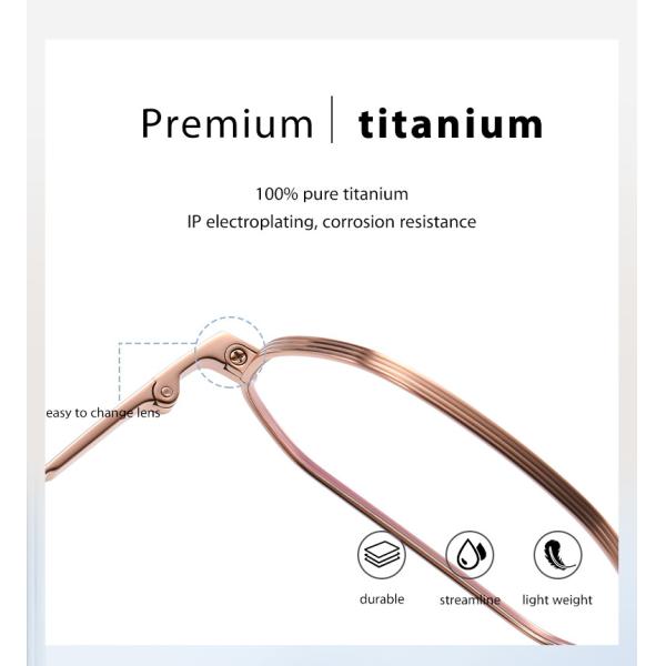Полигональная миопическая плакировка IP стекел рамки титана для людей