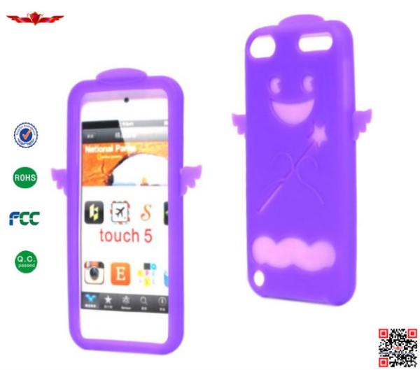Hot Selling 100% Quality Guaranteed Angel Silicone Cover Cases For Ipod Touch 5 Colorful