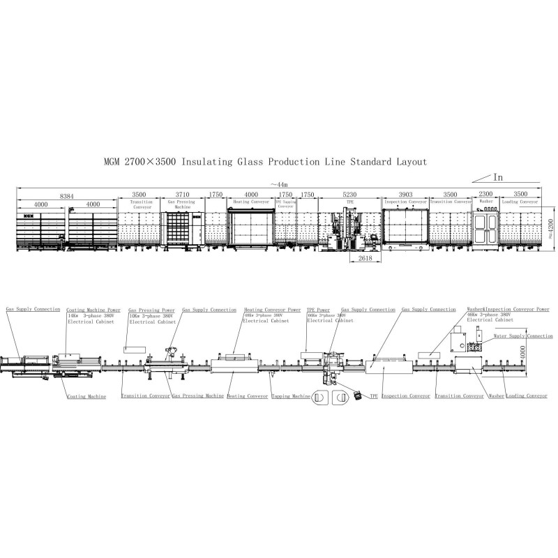 Automated Gas Filling Insulating Glass Line