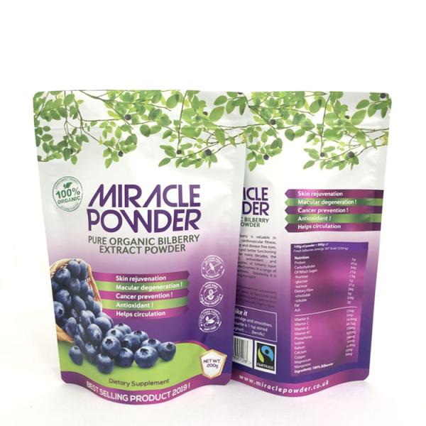 Moisture Proof Zip Lock Plastic Aluminum Foil Stand Up Pouches