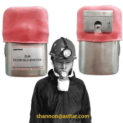 ZL60 60 minutes duration Carbon monoxide filter Self-Rescuer for coal mine