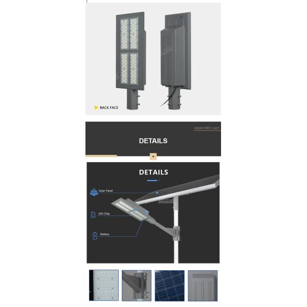 Éclairage imperméable extérieur de route LED d'IP65 SMD 180w de lumen élevé solaire de réverbère