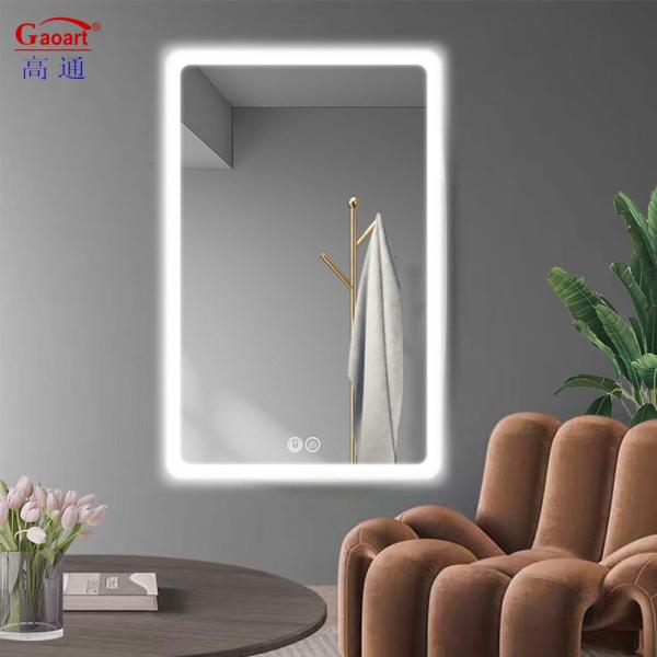 Illuminated Vanity Makeup Mirror with Dimmable LED Lights and Touch Screen