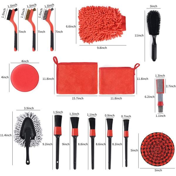 набор щетки автомобиля 19Pcs Pp детализируя для внутренней и внешней детали
