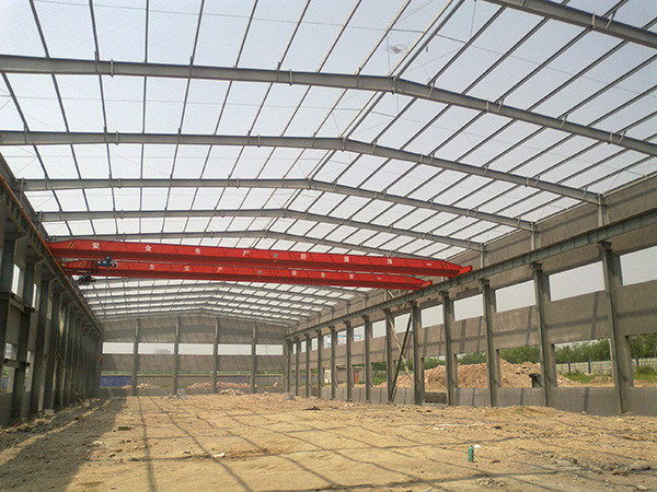 Galvanized Steel Frame Prefab Building , Prefabricated Metal Workshop Buildings