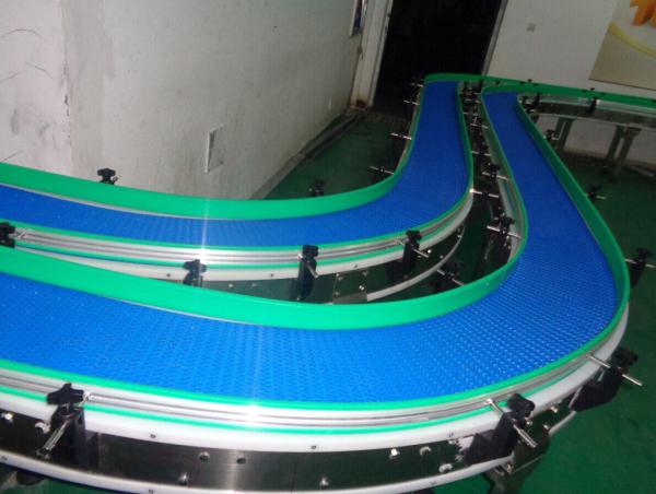 Linha de montagem Transferência industrial Cinturão transportador de rolos de aço inoxidável verde Cinturão transportador modular