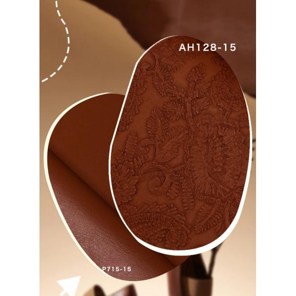 3D Retro Floral en relief de cuir en PVC pour sac à main Boîte d'emballage Tissu décoratif Placemat Faux cuir