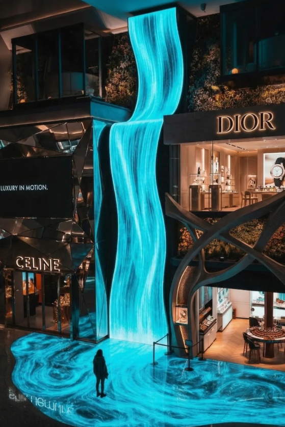 Wide Color Gamut Transparent Glass LED Display Lightweight