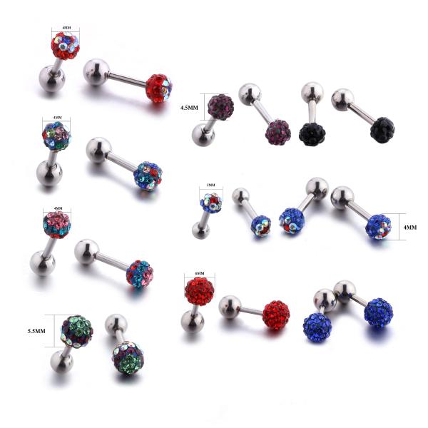 High quality shiny earrings fashion piercing jewelry polymer clay earrings