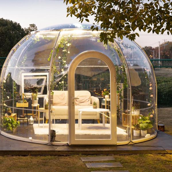 Maintenance Free Outdoor Bubble Tents PC Clear Transparent Dome Sunshade Rohs Compliant
