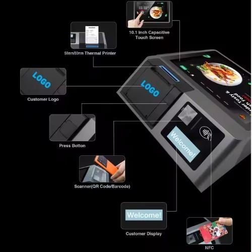 Mini caisse enregistreuse portable tout-en-un terminal de paiement 58mm 80mm Android 11.0 Système de point de vente de bureau pour magasin
