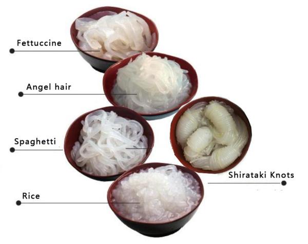 Macarronete Konjac Sugar Free Health Food de Shirataki do baixo carburador orgânico chinês