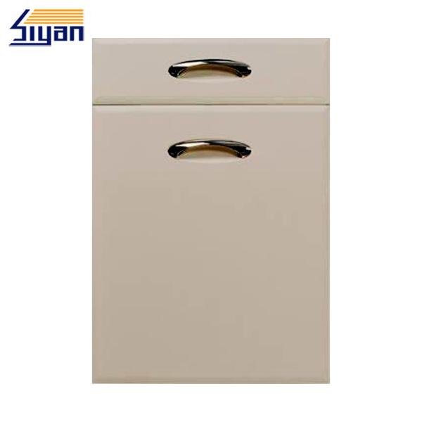 Flat Design Modern Kitchen Cabinet Doors With Pvc Film / Melamine Laminating