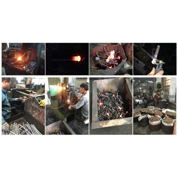 HDG Lag Thread Screw Hook Bolt / Pigtail Eye Bolt Carbon Steel Material