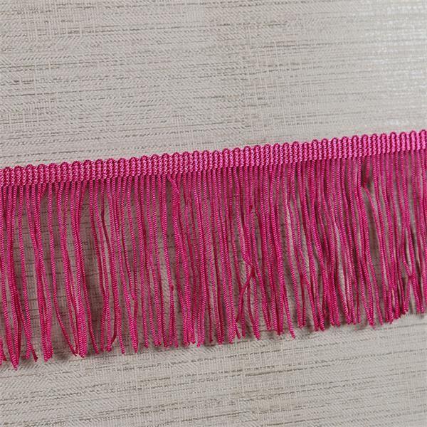 Fluorescent color custom design OEM rayon fringes trimming for garment clothes decoration
