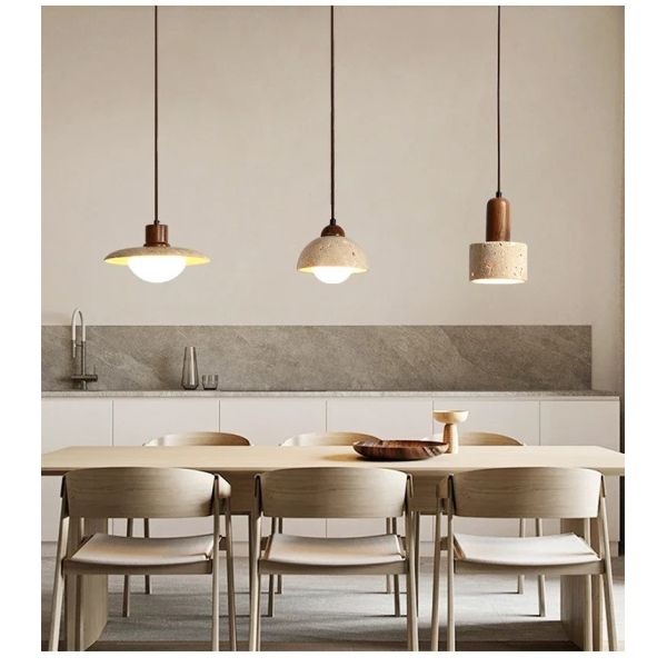 Wabi Sabi Pendant Light Designer Retro Stone Light Bedroom Bedside Dining Lights（WH-AP-676）