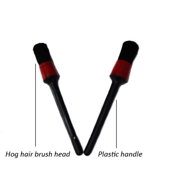 Natural PP Hair Auto Car Detailing Brush Set 20cm PET Corrugated Soft Bristles