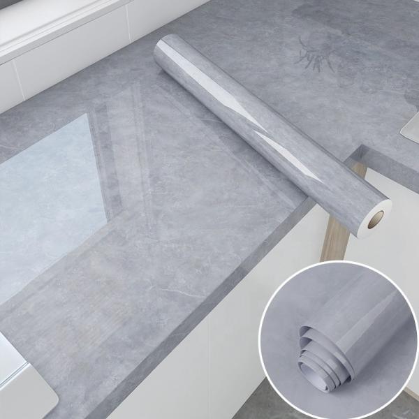 Marble Wallpaper Wall Covering Heat Insulation Luxury Self-Adhesive 3D Stone Marble Vinyl Waterproof Paper for Bathrooms