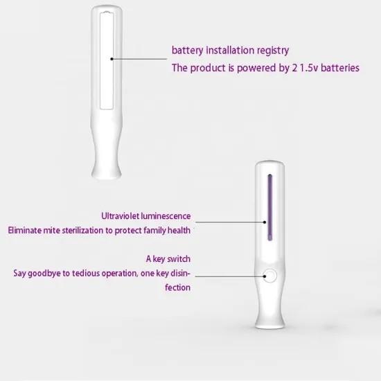 Home Travel UV Germicidal Sterilizer Handheld Mini Size Powered By Battery
