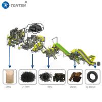OEM machine de recyclage de caoutchouc de pneus ligne de production de déchiquetage pour paillis