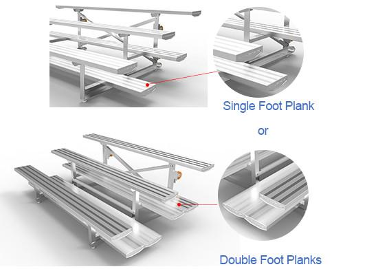 Outdoor Portable Aluminum Grandstands Anti Rusting With Bench Seat