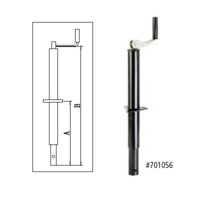 2000 Lbs Top Wind A Frame Trailer Jack ‎Black Powder Coated