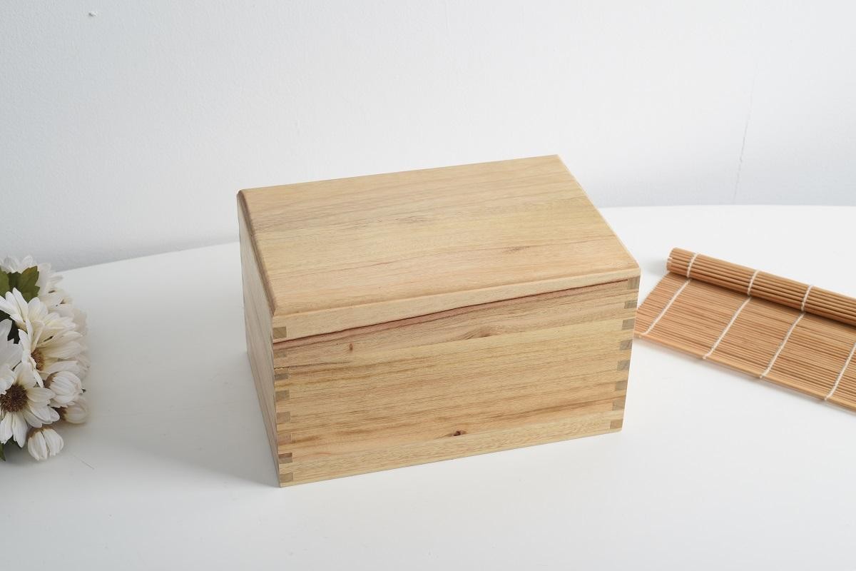 Комод хранения деревянной коробки прямоугольника Lidded ориентированный на заказчика небольшой деревянный