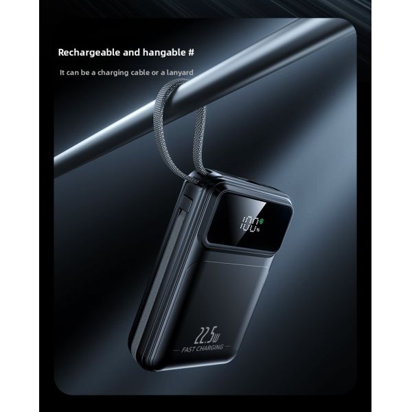 LED Display Mobile Charger Bank Built in Cable Ultra Compact 20000mAh 22.5W