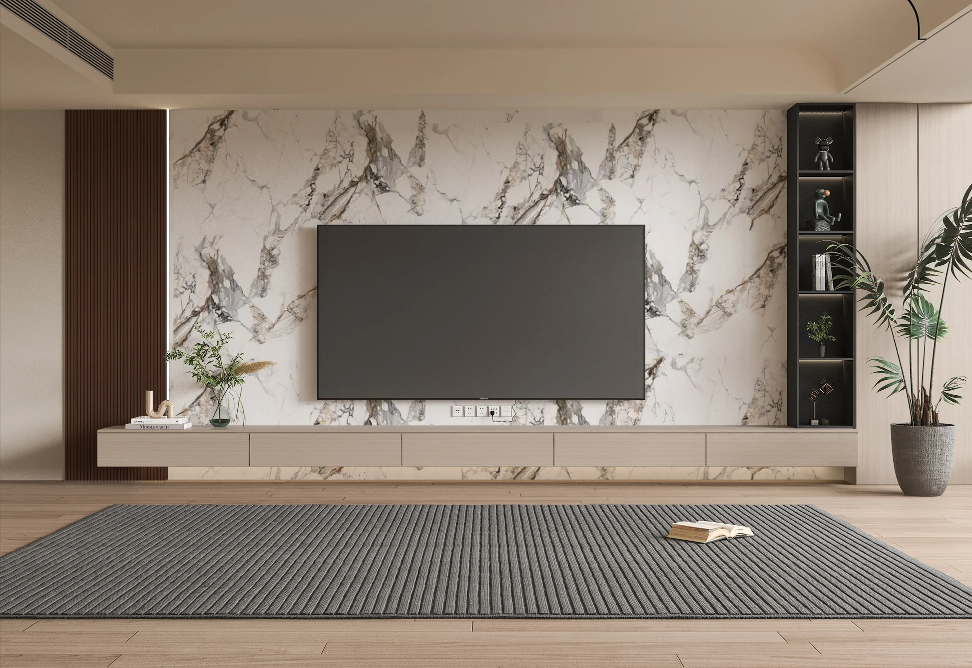 A2 Fireproof Anti-Scratch Marble Aluminum Composite Panel for Exterior Wall Cladding