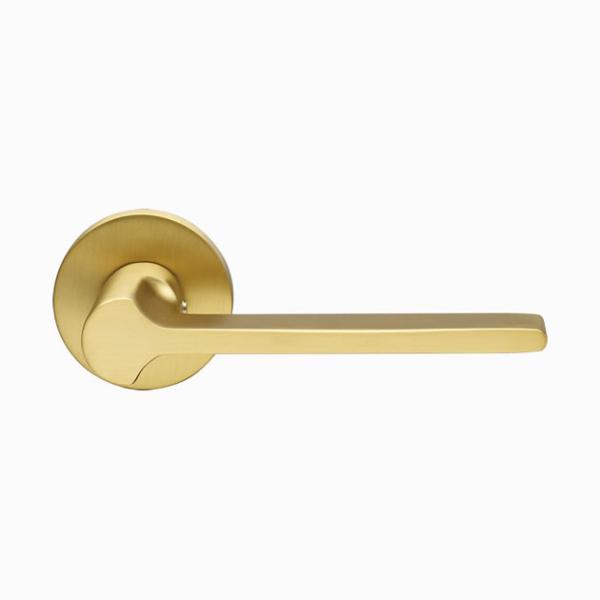 Luxury Outside Bright Solid Modern Gold Door Handles 135mm 63mm