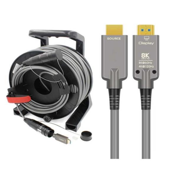 HD Link Port 2.0  Fiber Optic Armored Fiber Optic  HD Cable TPU Shell German Silicon Line Chip 4K 60Hz 8K 144Hz OD:6.0mm