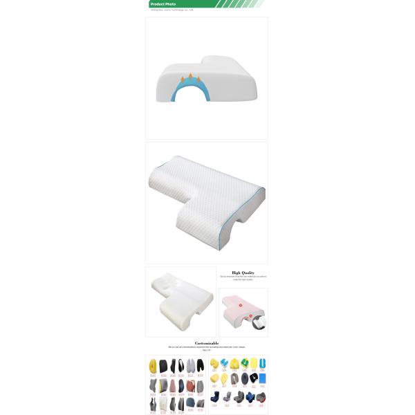 JOURM Couples Sleeping Pillow Memory Foam Triangle Pillow Breathable Arm Rest Customized