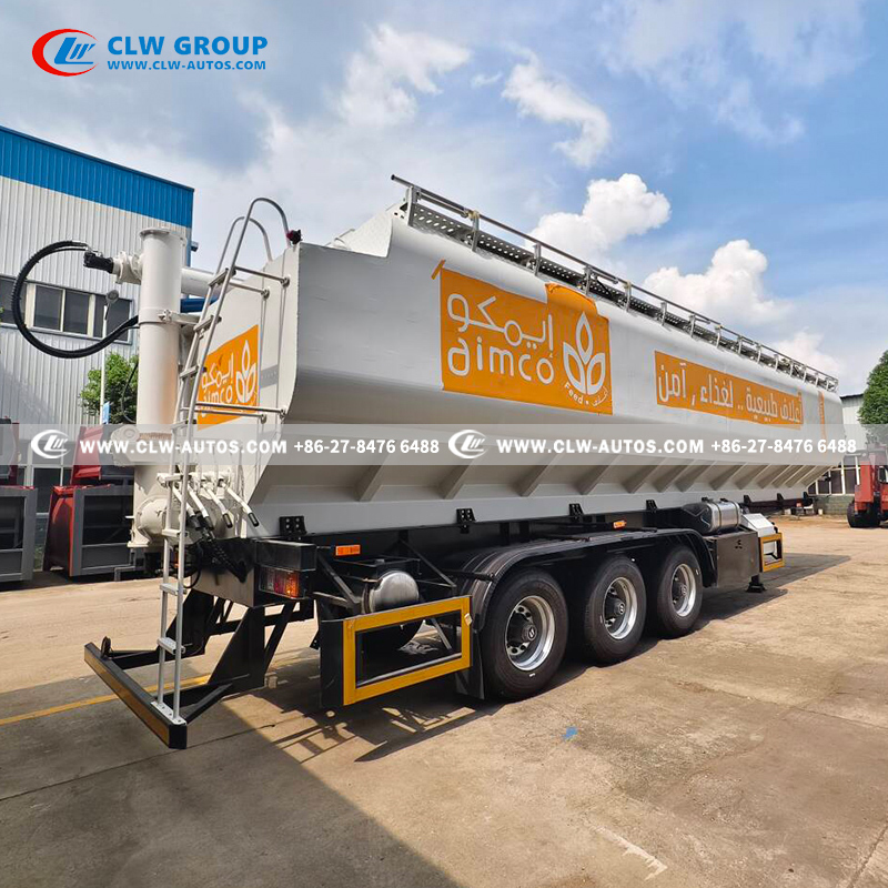 66 CBM Animal Bulk Feed Trailer for Poultry and Livestock Feed Transport