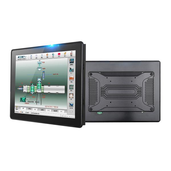 Pantalla electrónica de 24 pulgadas para talleres de producción, Linux industrial/win10 11, todo en uno, PC de panel táctil integrado/montado en la pared, aleación de aluminio