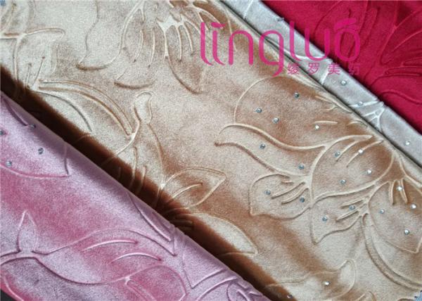 Without Backing Dying Italian Velvet Upholstery Fabric With Diamond Decorative