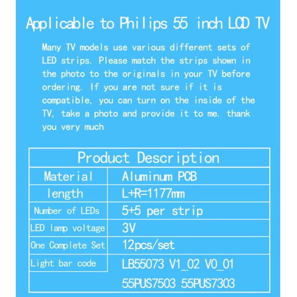 Для LB55073 V0_01 55PUS7503 55PUS7303 55PUS6753 55PUS6703 55PUS6162
