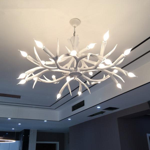 White faux antler chandelier lighting Pendant Lamp (WH-AC-20)