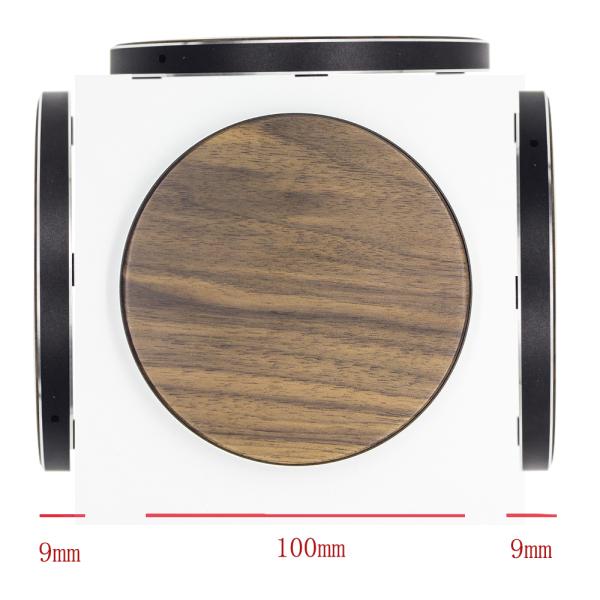 Qi Standard Wooden Wireless Charger , Solid Wood Surface Cordless Phone Chargers